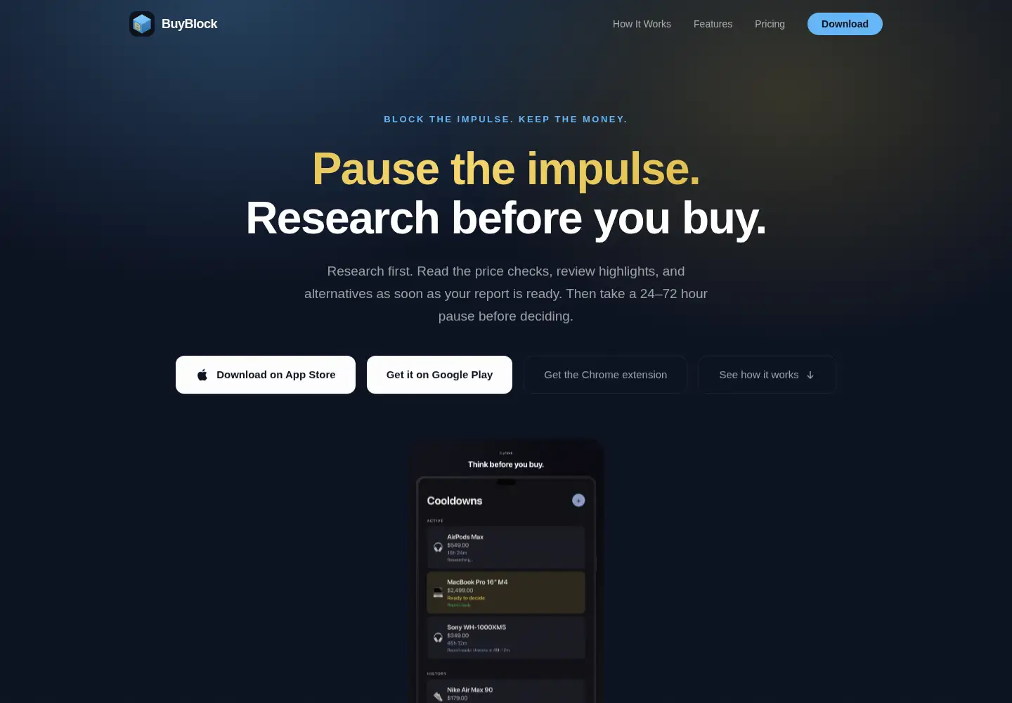 Screenshot of buyblock.app