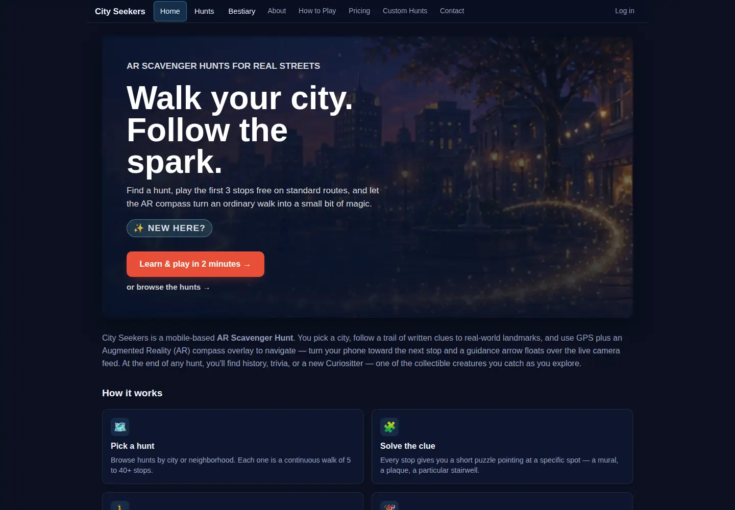 Screenshot of cityseekers.app