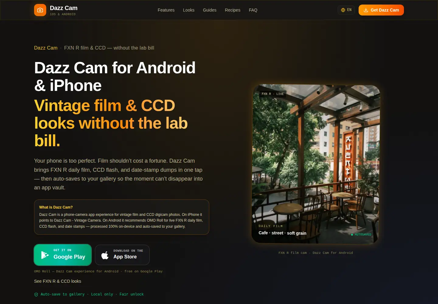 Screenshot of dazzcam.app