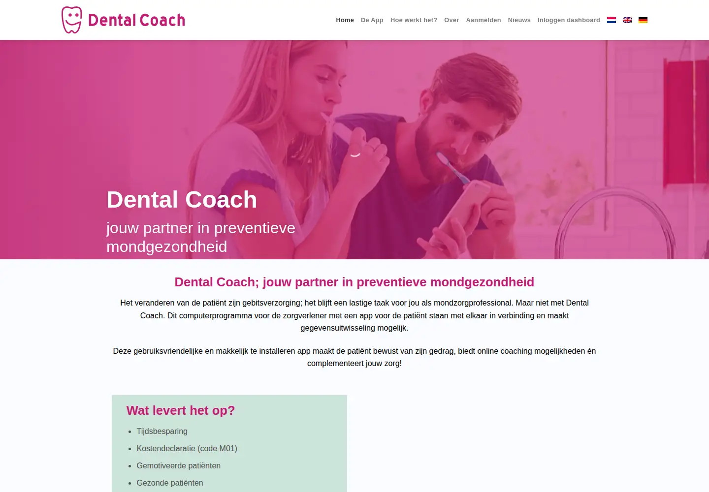Screenshot of dentalcoach.app