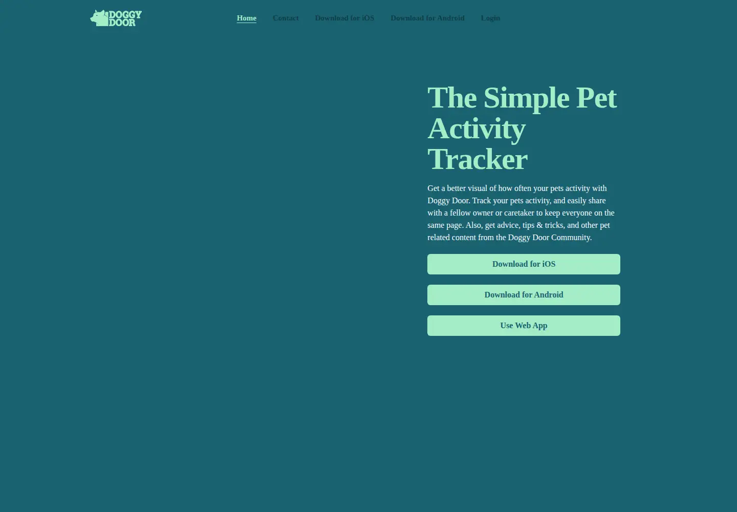Captured homepage of doggydoor.app in the current scan