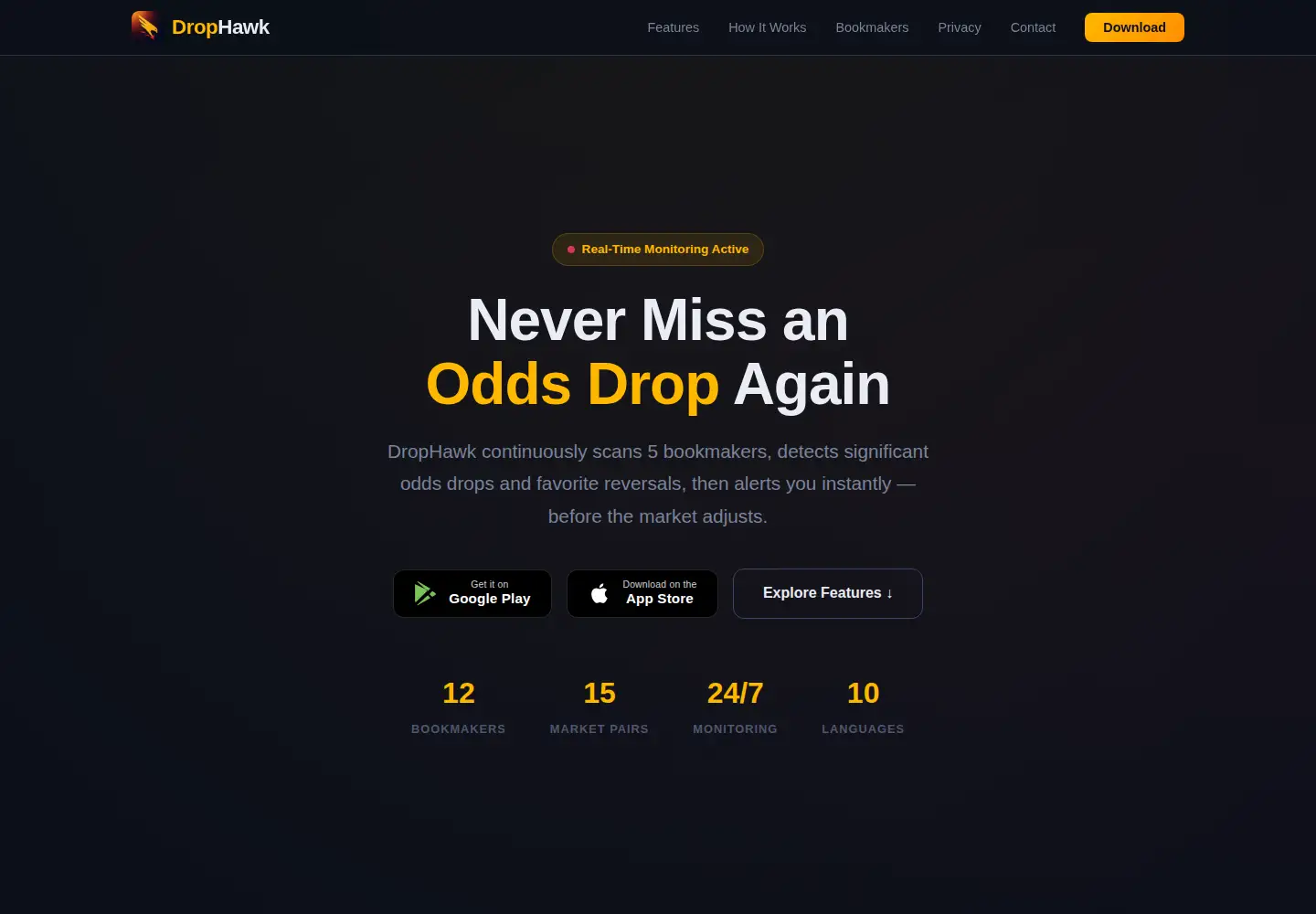 Screenshot of drophawk.app