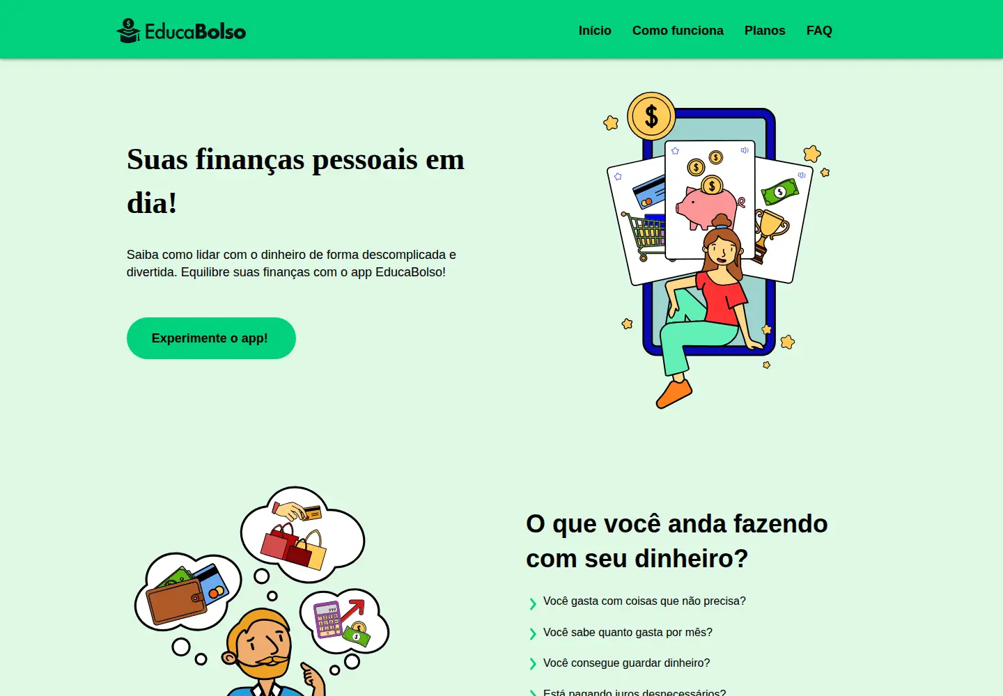 Captured homepage of educabolso.app in the current scan
