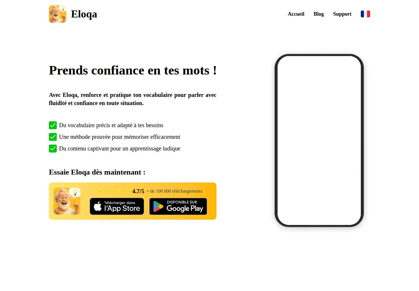 Screenshot of eloqa.app