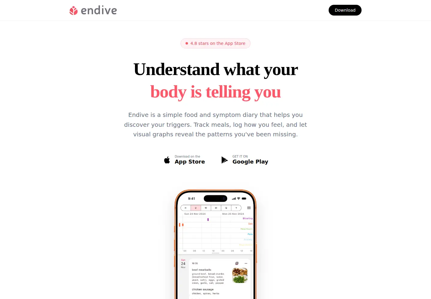 Screenshot of endive.app