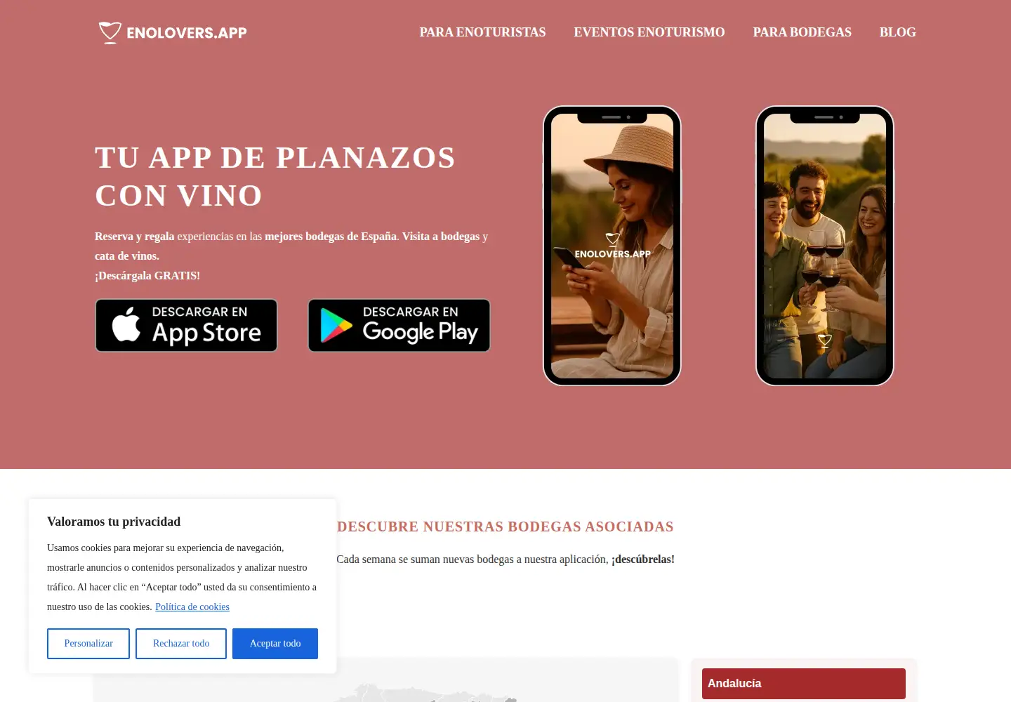 Screenshot of enolovers.app