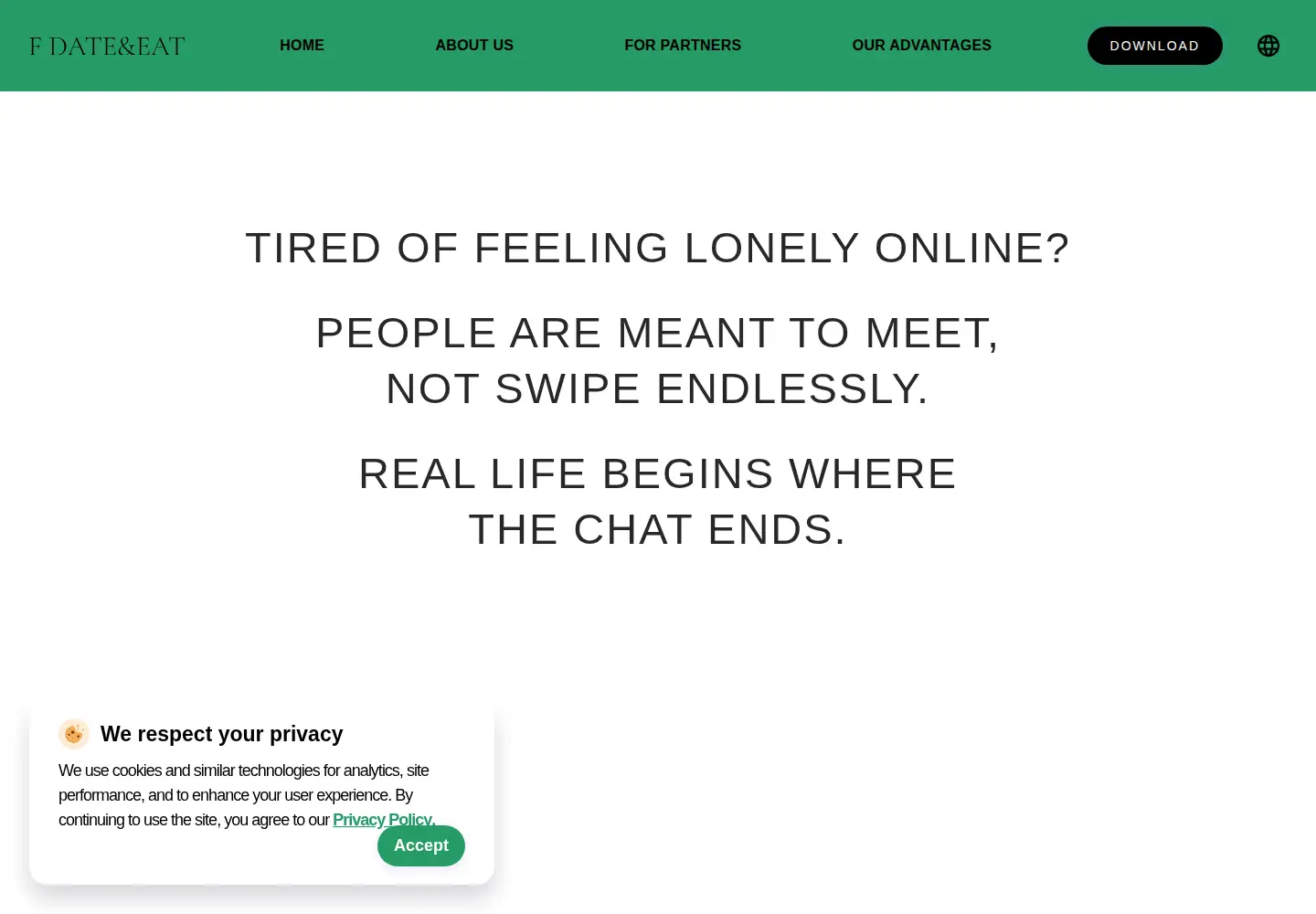 Captured homepage of f-date.app in the current scan
