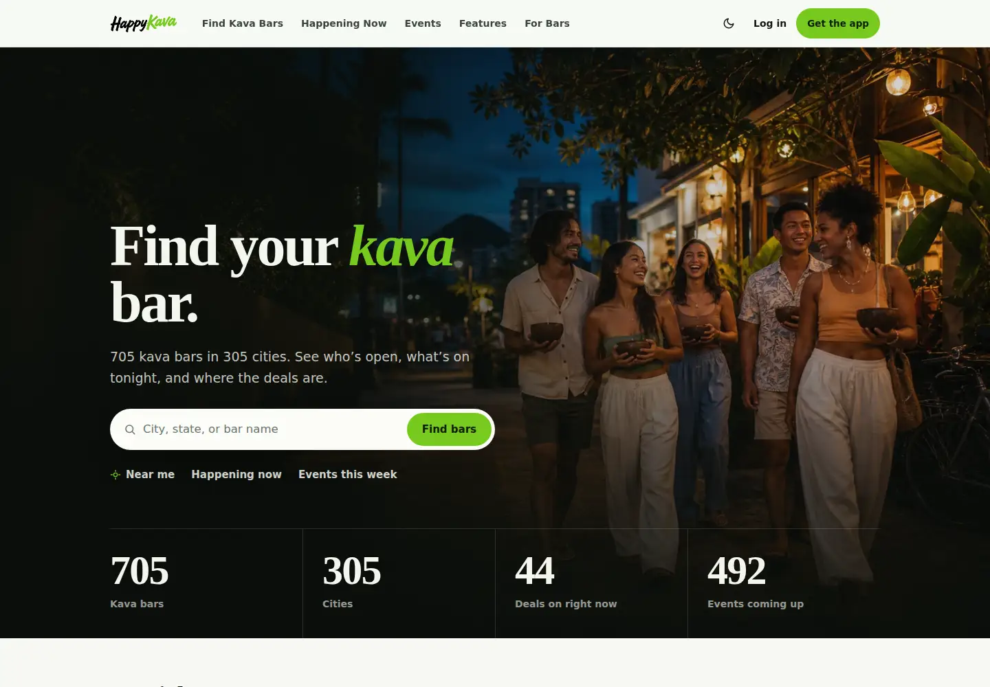 Captured homepage of happykava.app in the current scan