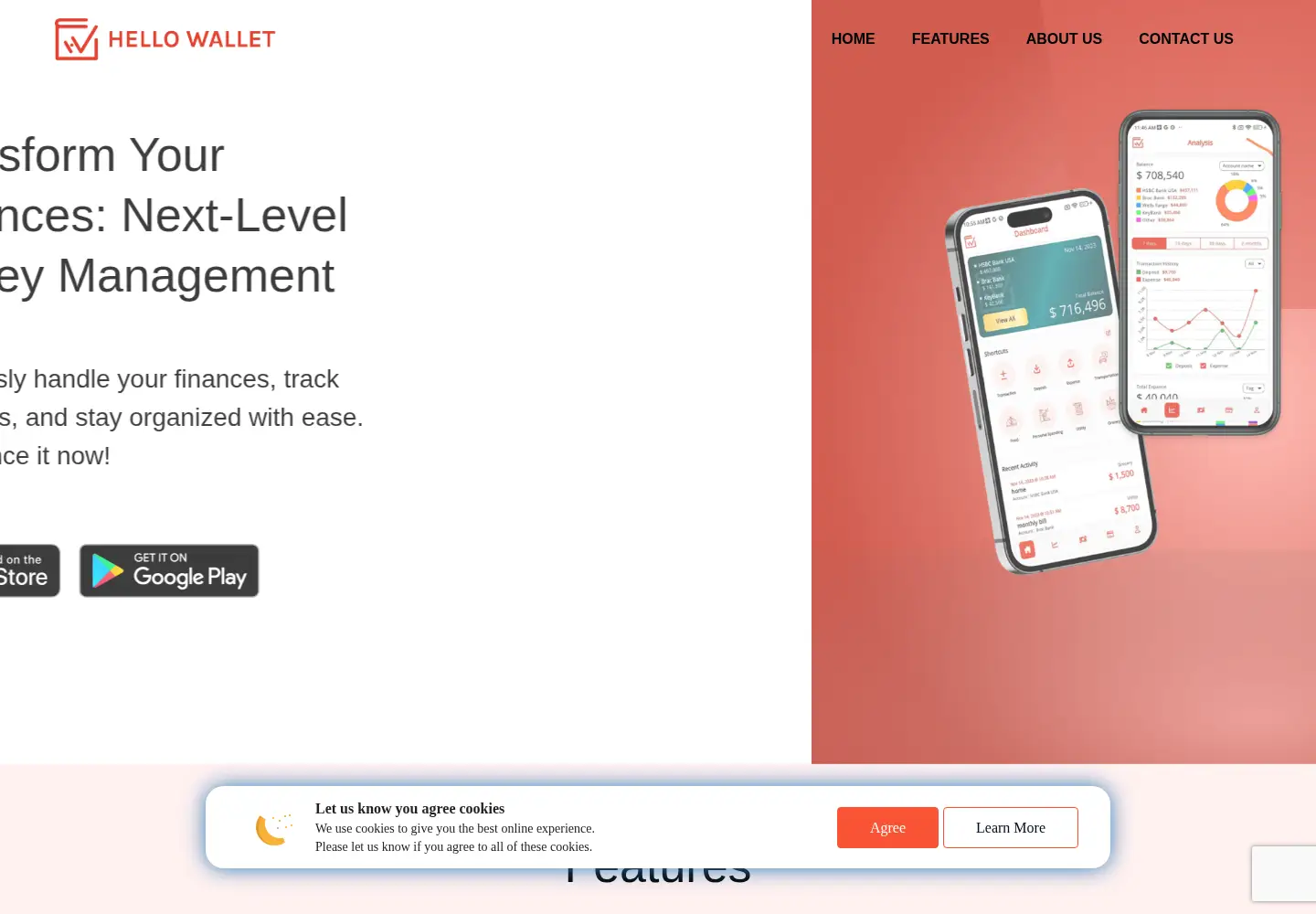 Captured homepage of hellowallet.app in the current scan