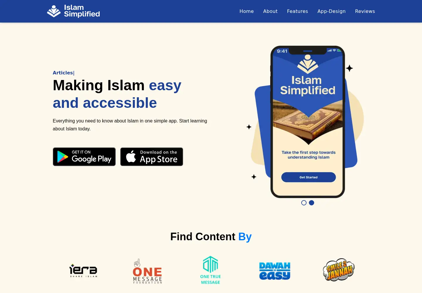 Captured homepage of islamsimplified.app in the current scan