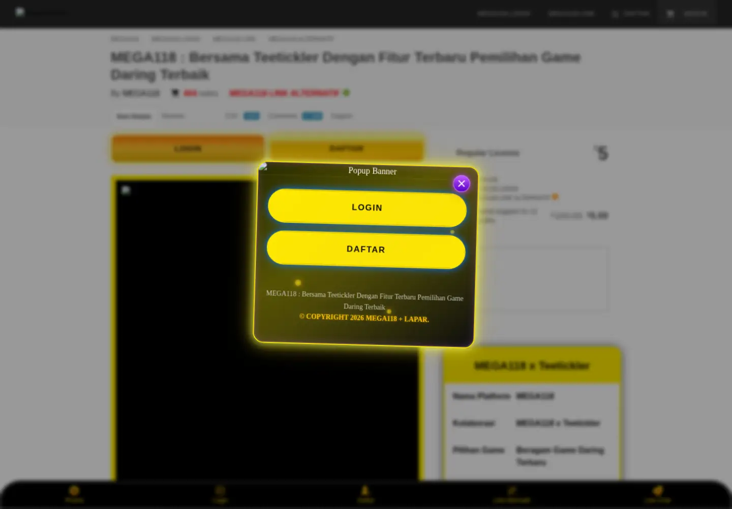 Screenshot of mobcup.app