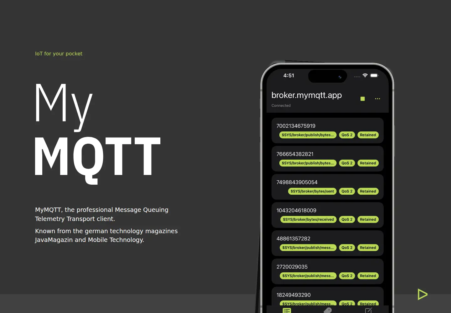 Screenshot of mymqtt.app