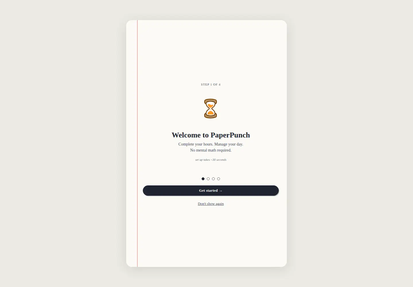 Screenshot of paperpunch.app