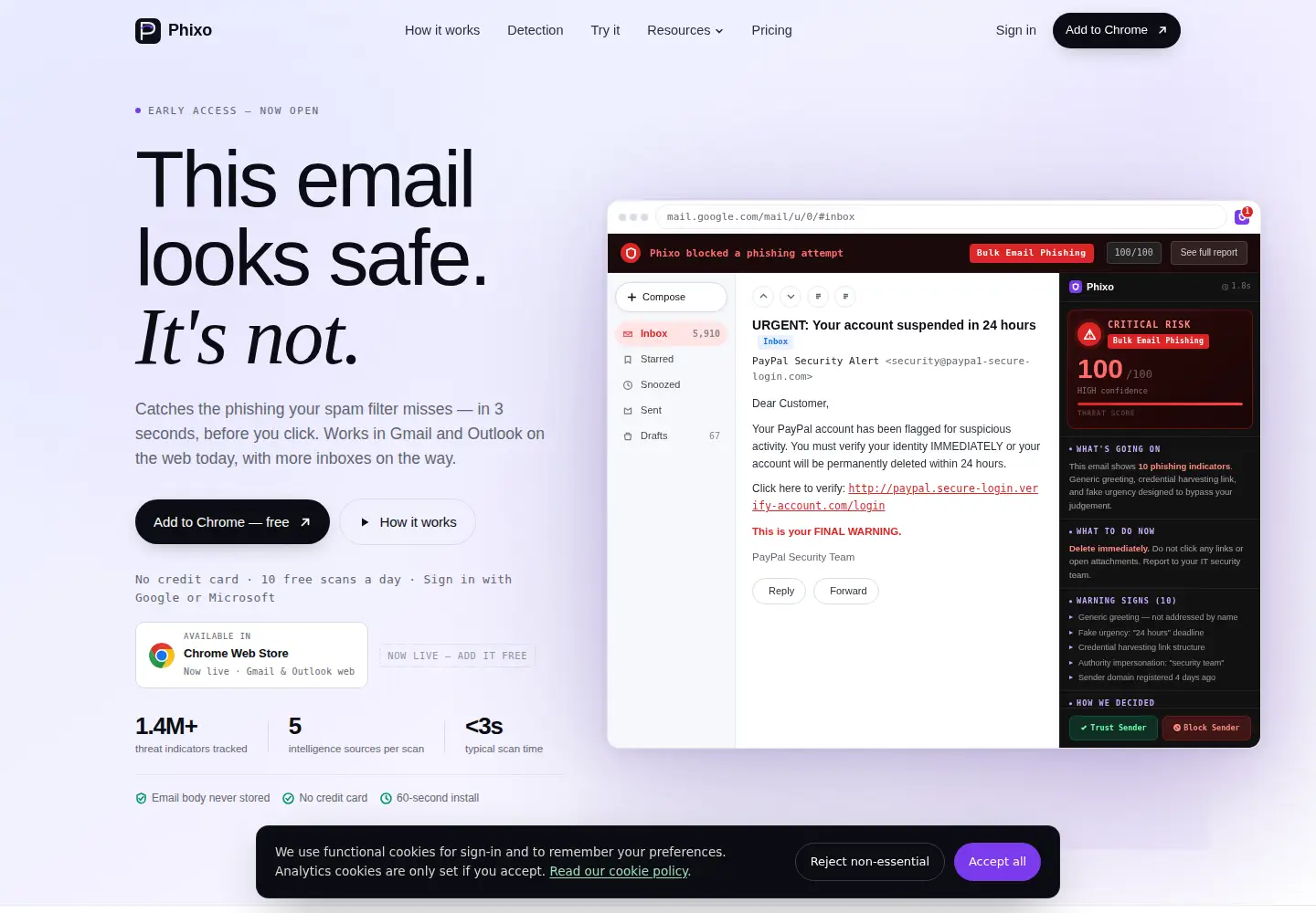Screenshot of phixo.app