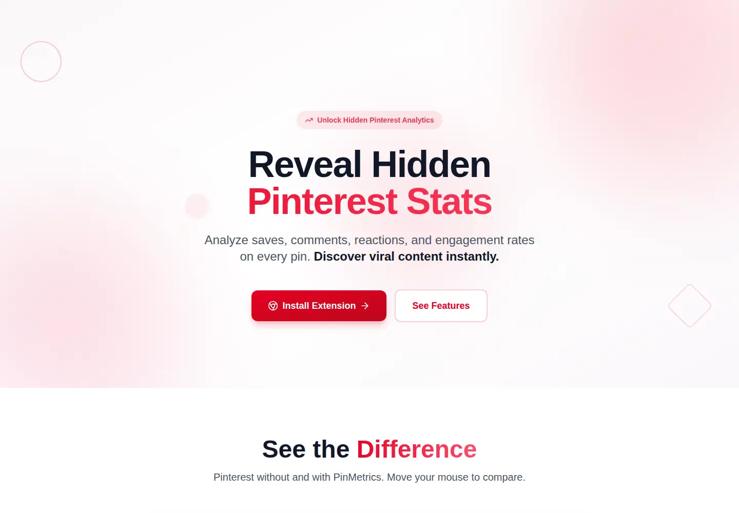 Screenshot of pinmetrics.app