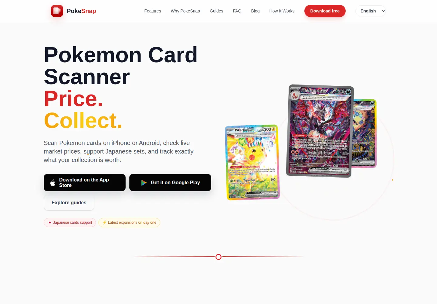 Captured homepage of pokesnap.app in the current scan