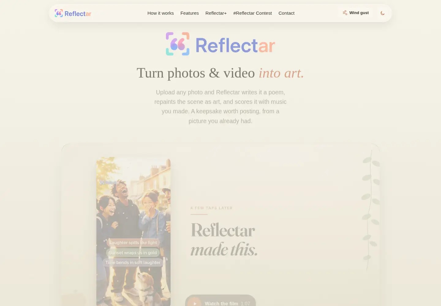 Screenshot of reflectar.app