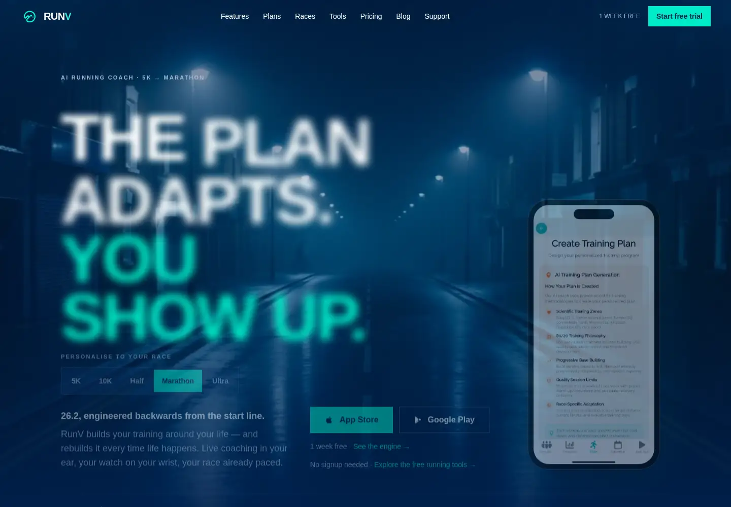 Screenshot of runv.app
