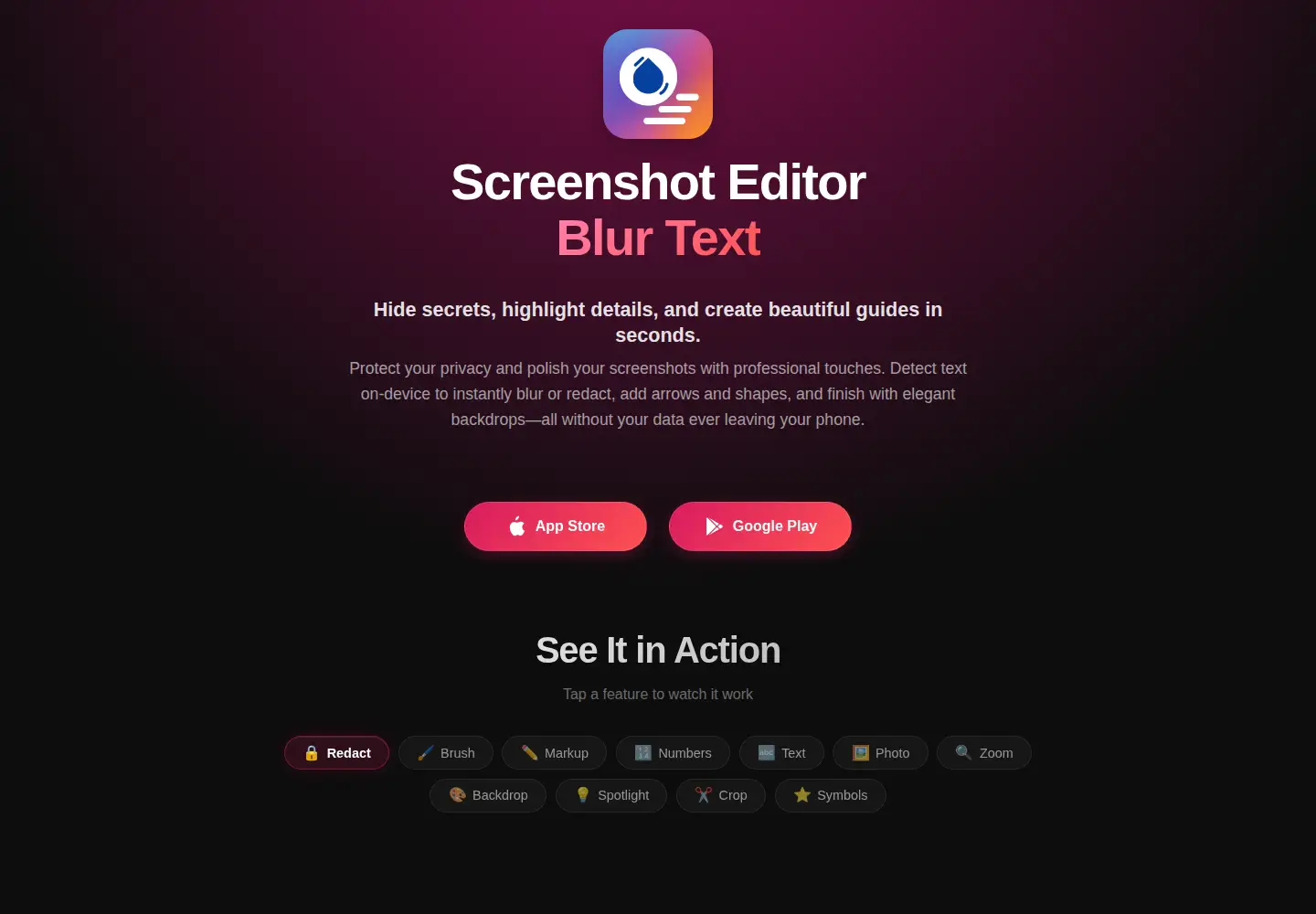 Screenshot of screenshoteditor.app