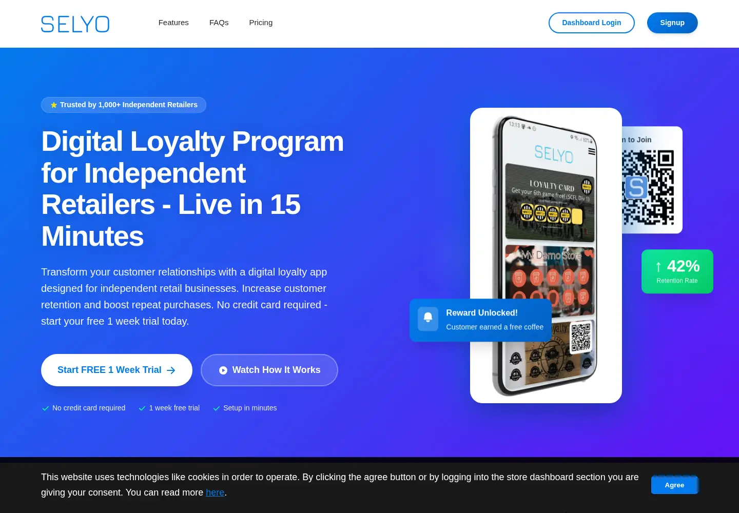 Captured homepage of selyo.app in the current scan