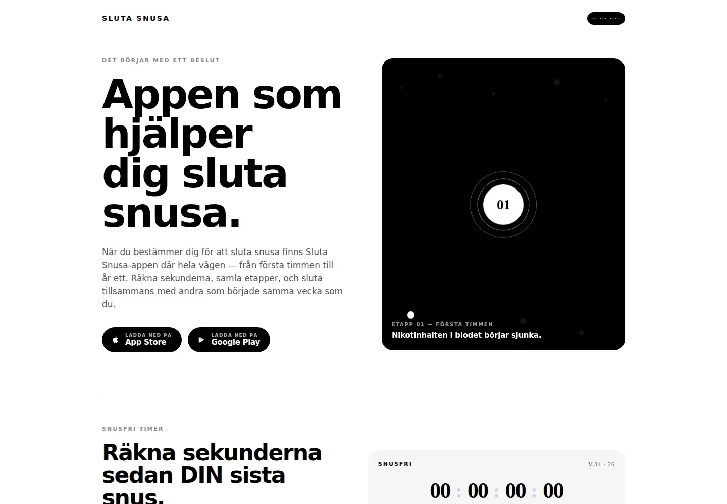 Screenshot of slutasnusa.app
