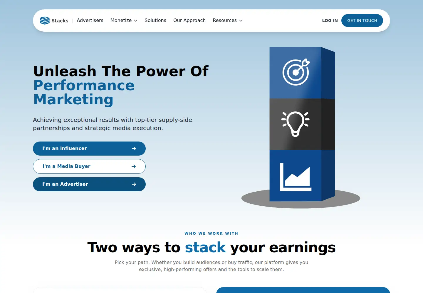 Captured homepage of stacks.app in the current scan