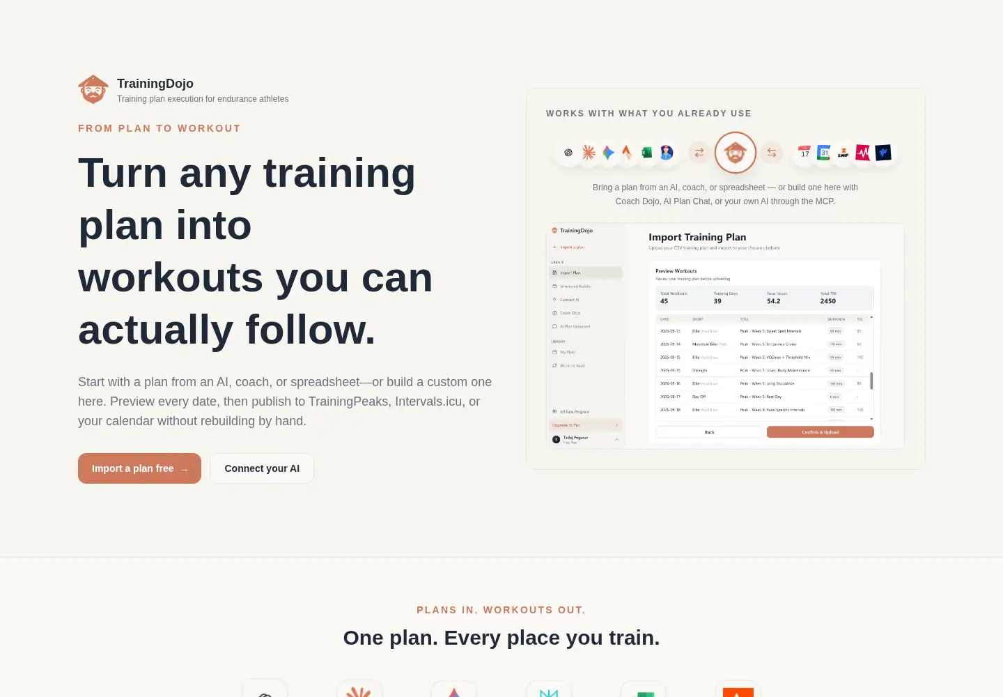 Screenshot of trainingdojo.app