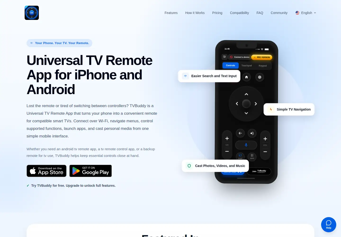Screenshot of tvbuddy.app