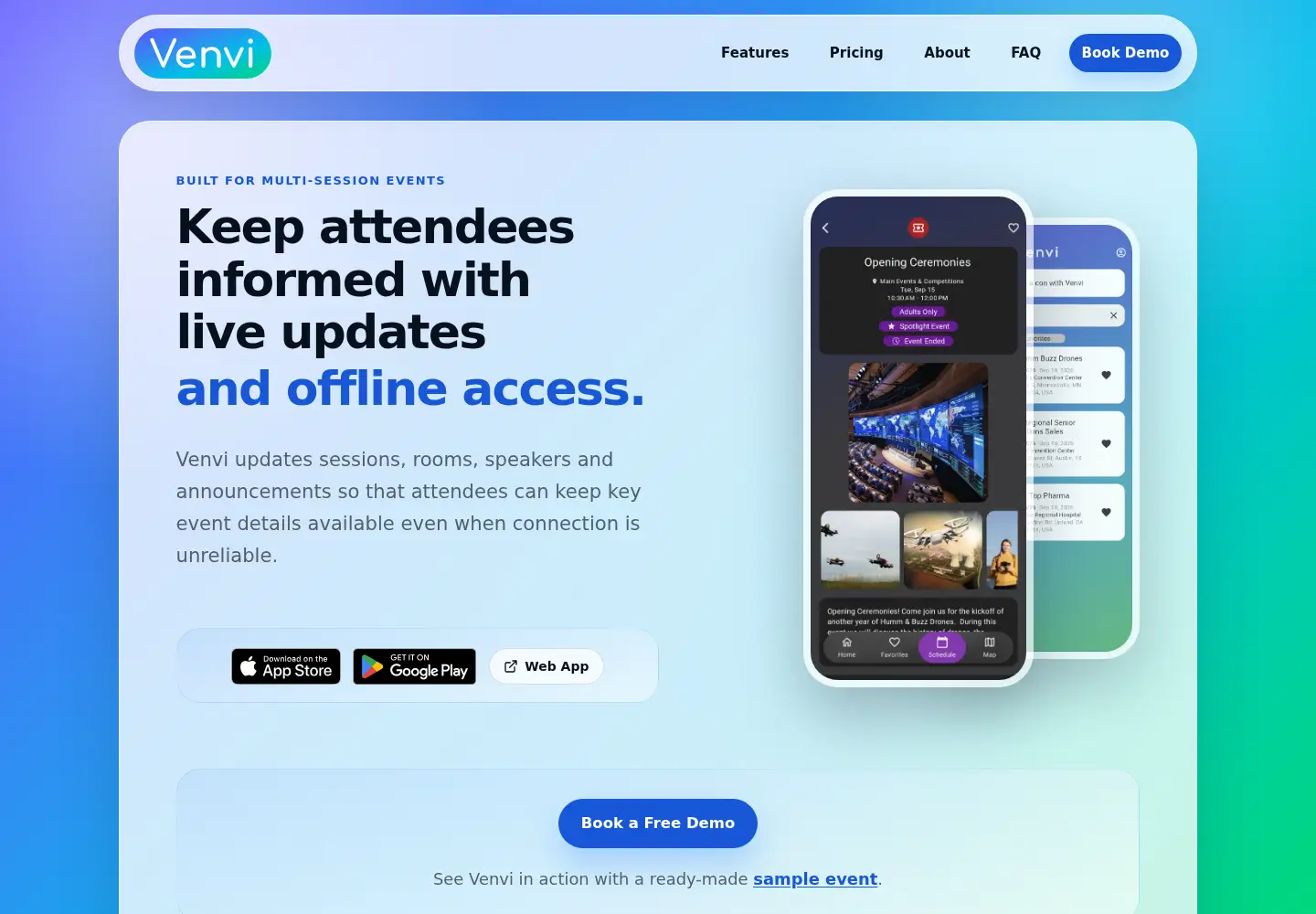 Screenshot of venvi.app