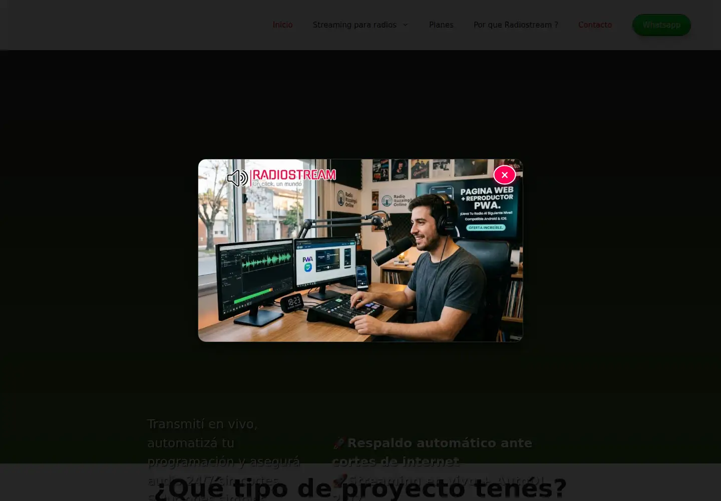 Screenshot of radiostream.com.ar