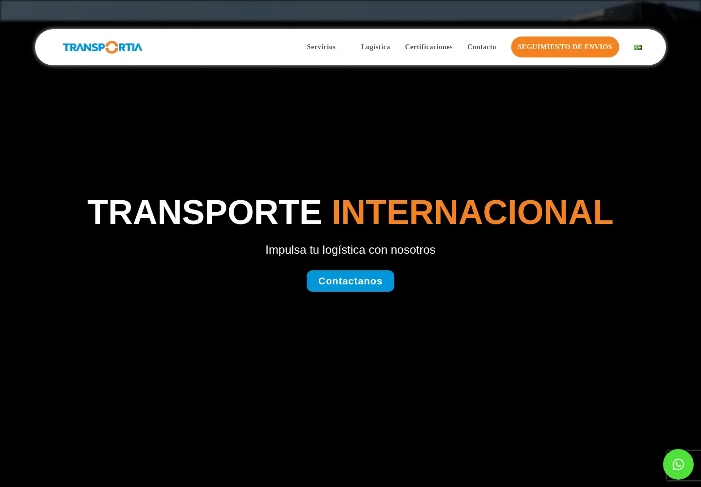 Captured homepage of transportia.com.ar in the current scan