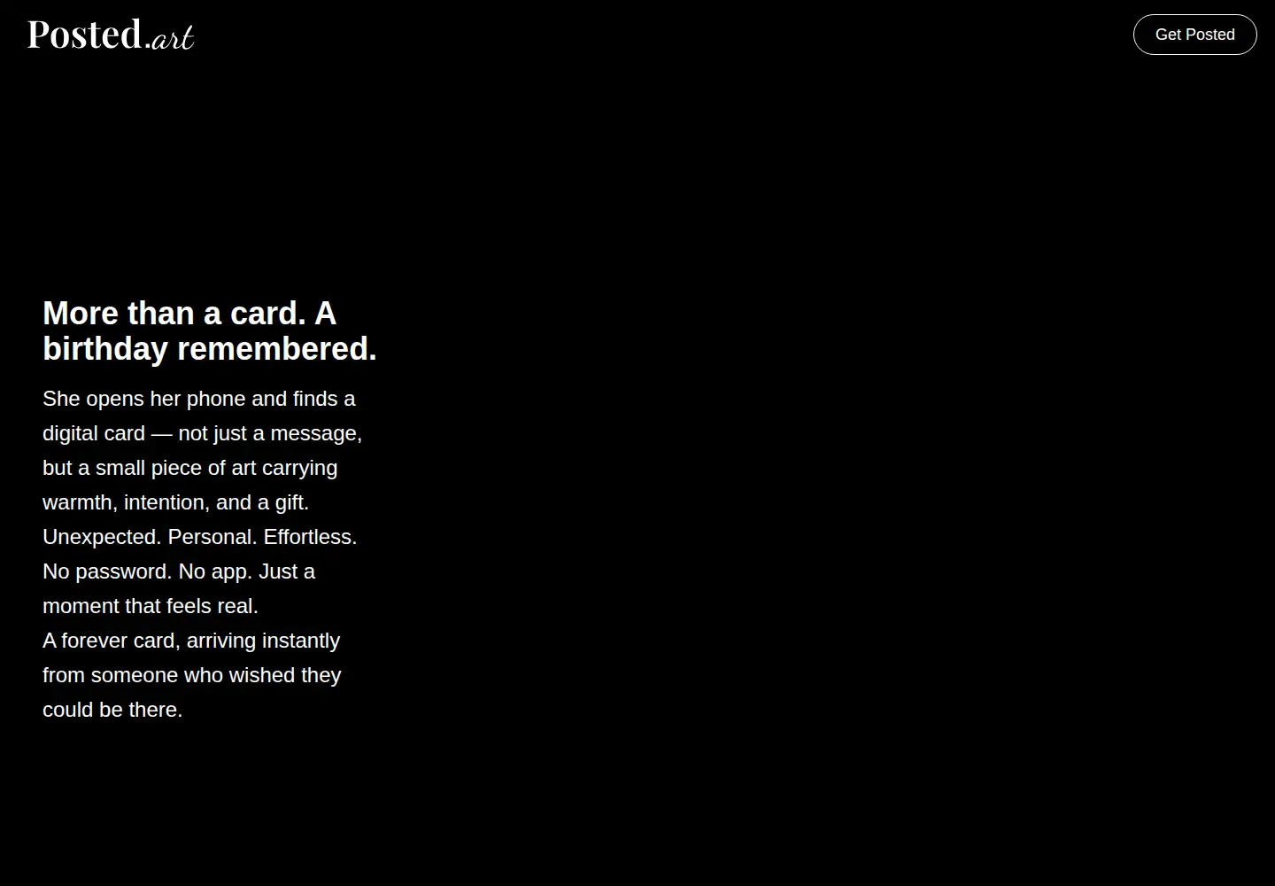 Screenshot of posted.art