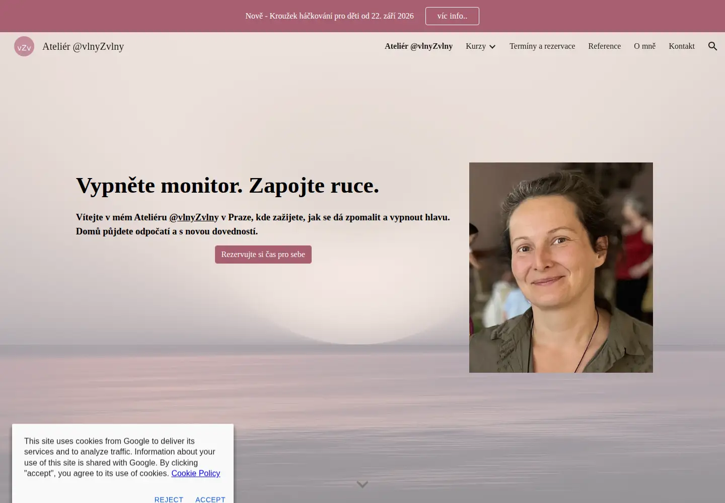 Screenshot of vlnyzvlny.art