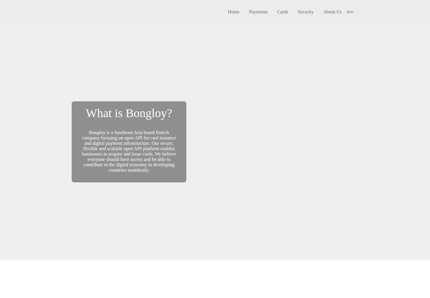 Captured homepage of bongloy.asia in the current scan