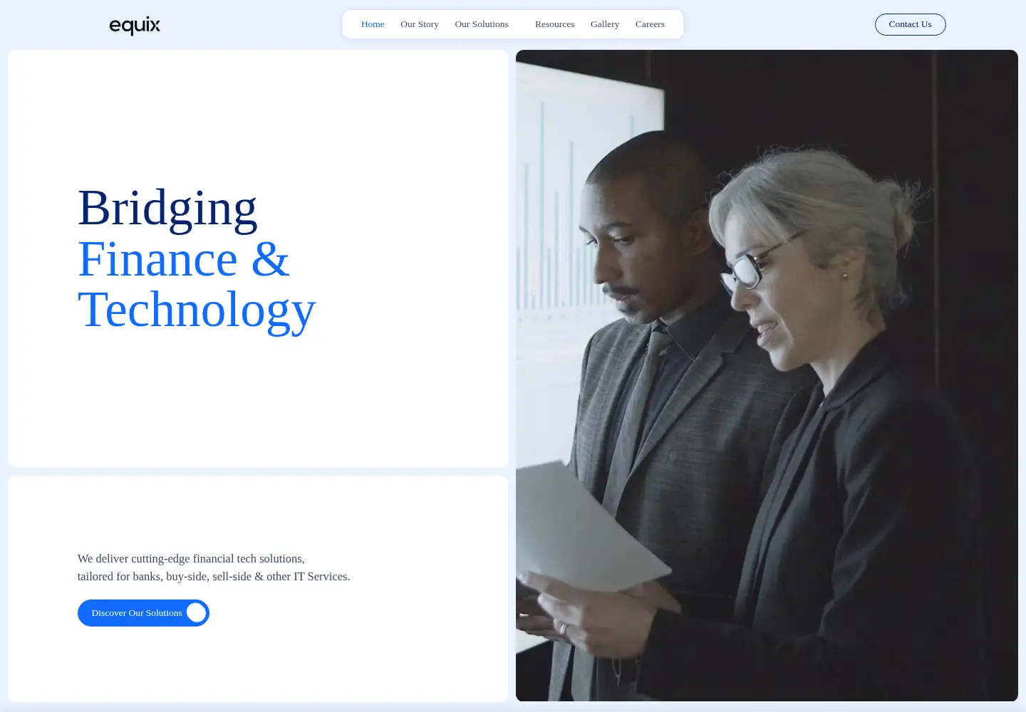 Captured homepage of equix.com.au in the current scan
