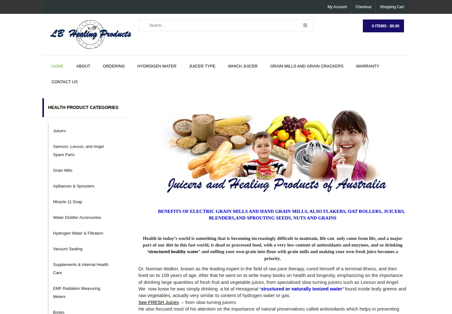 Screenshot of grainmills.com.au
