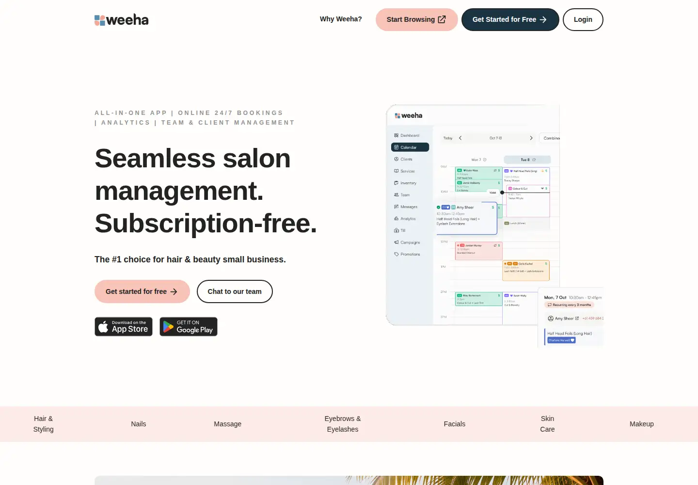 Screenshot of weeha.com.au