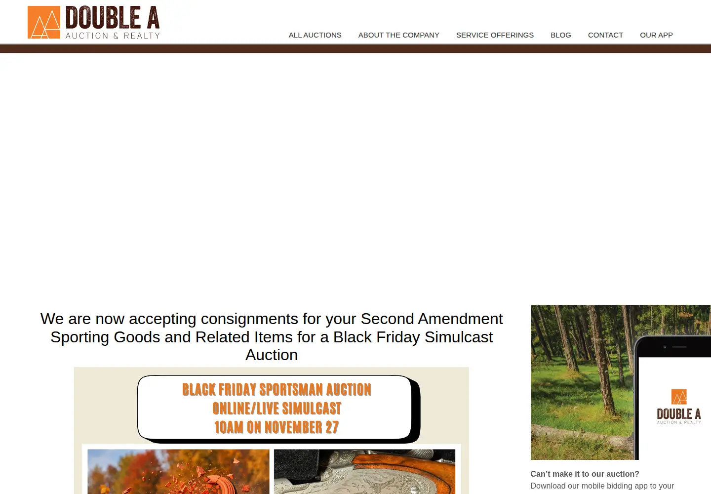 Screenshot of doublea.auction