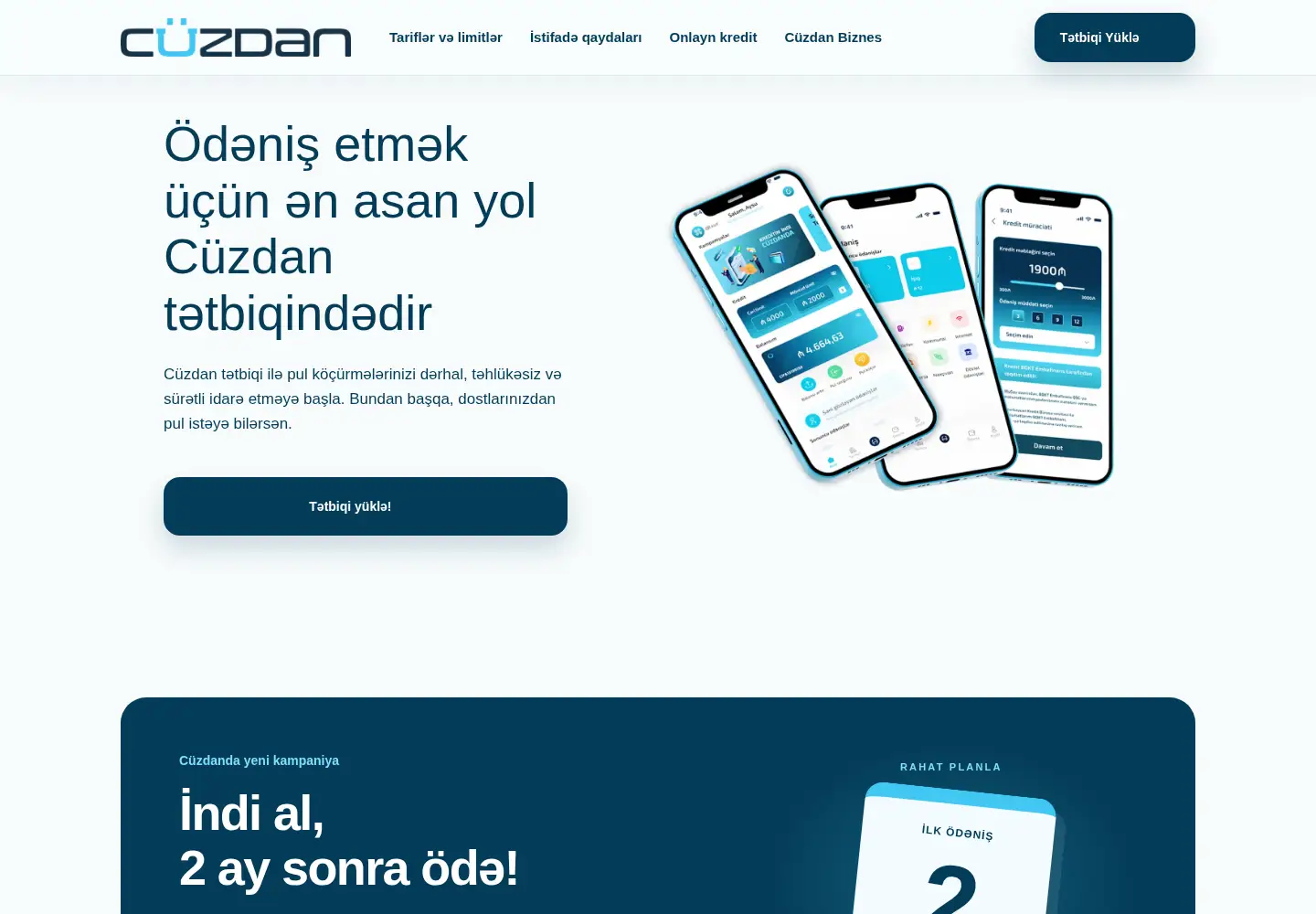 Screenshot of cuzdan.az