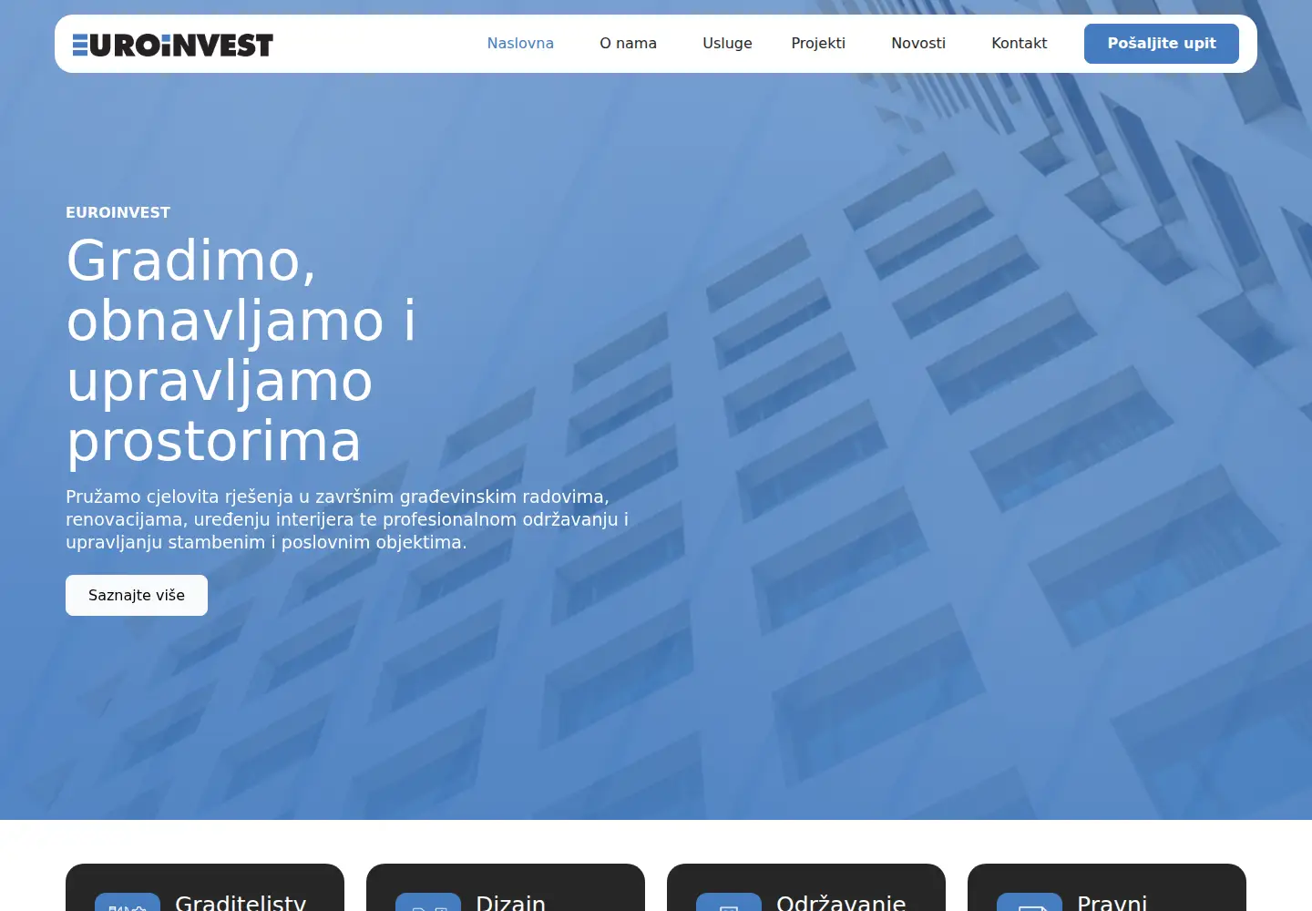 Screenshot of euroinvest.ba