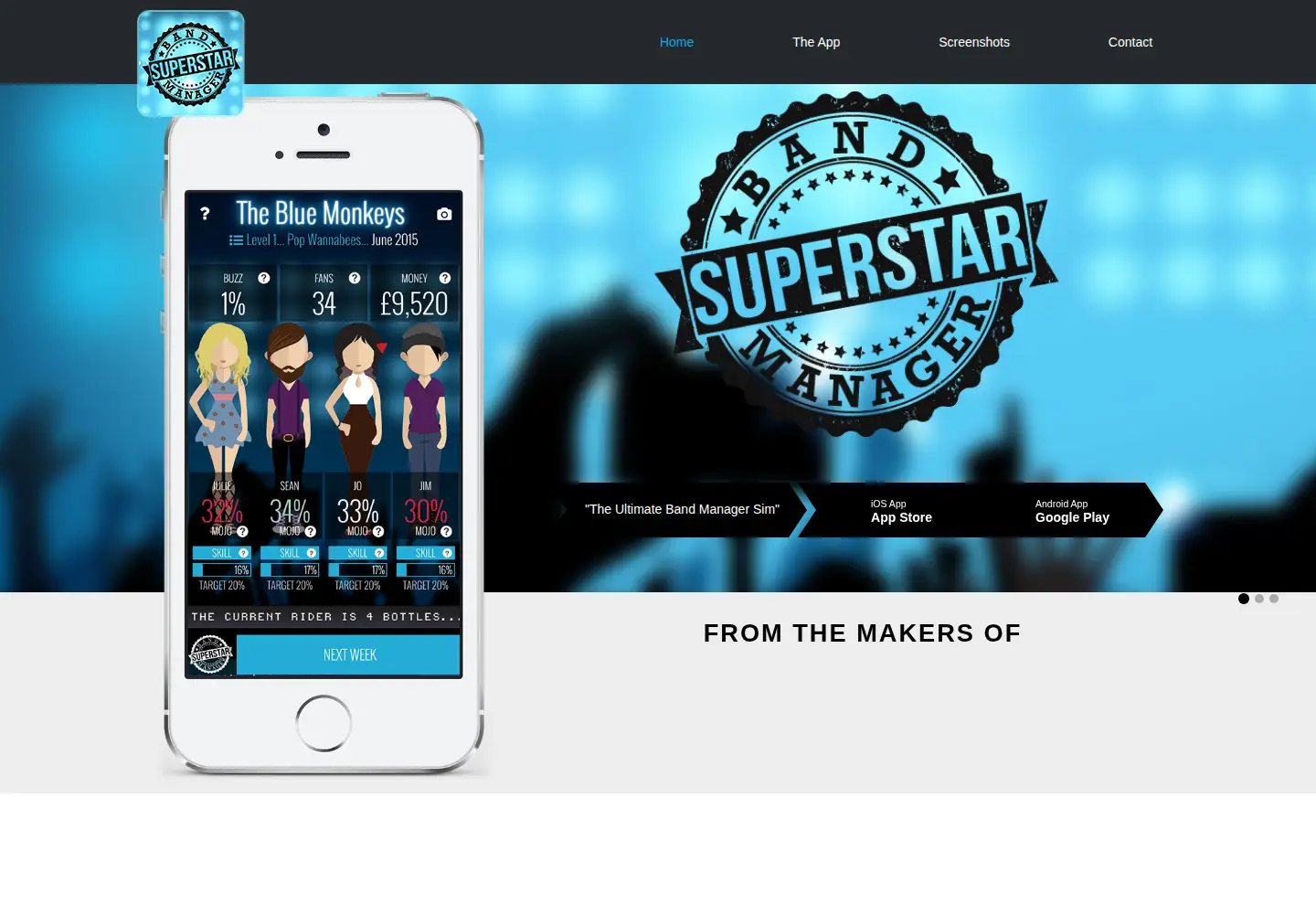 Screenshot of superstar.band