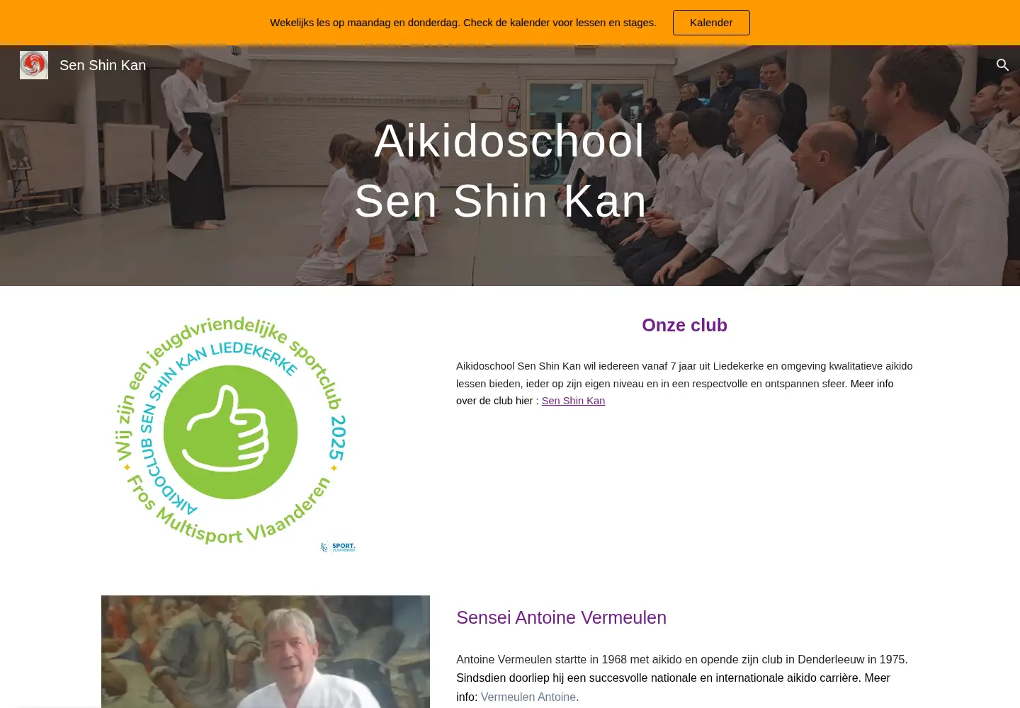Screenshot of aikidoschool-senshinkan.be