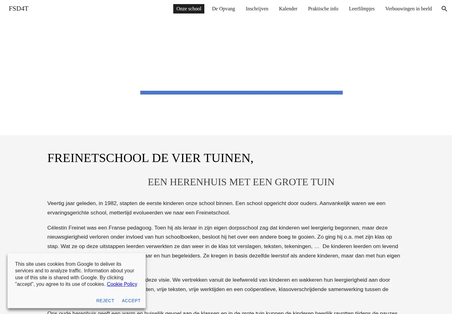 Captured homepage of deviertuinen.be in the current scan