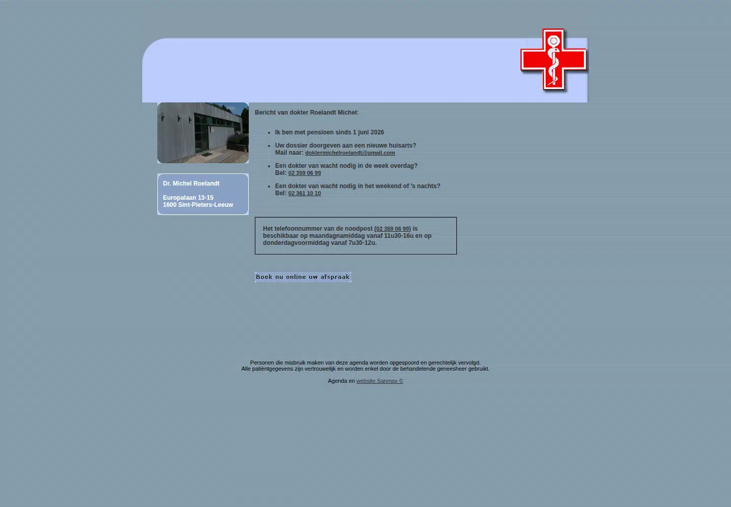 Screenshot of dokterroelandt.be