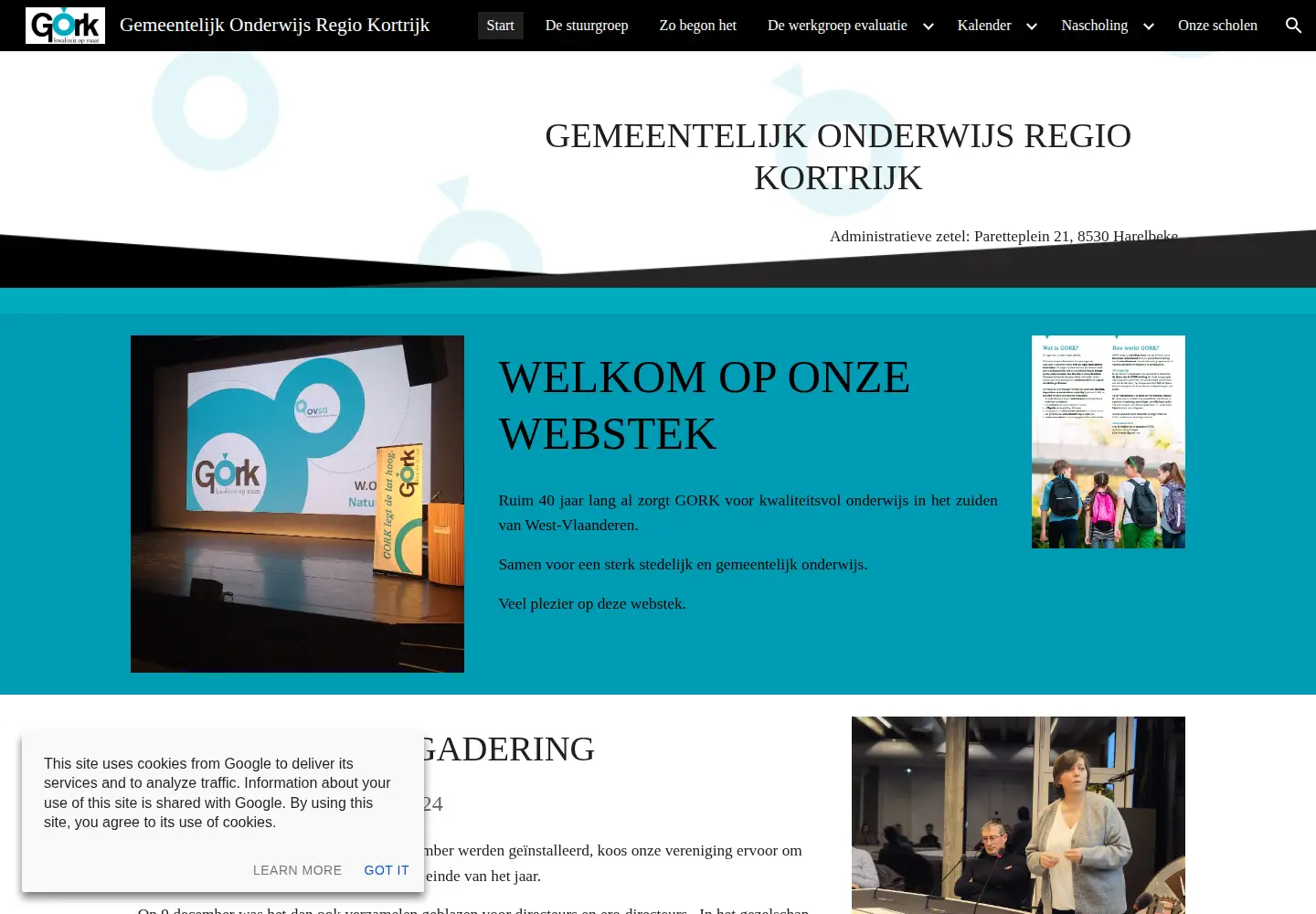 Captured homepage of gork.be in the current scan
