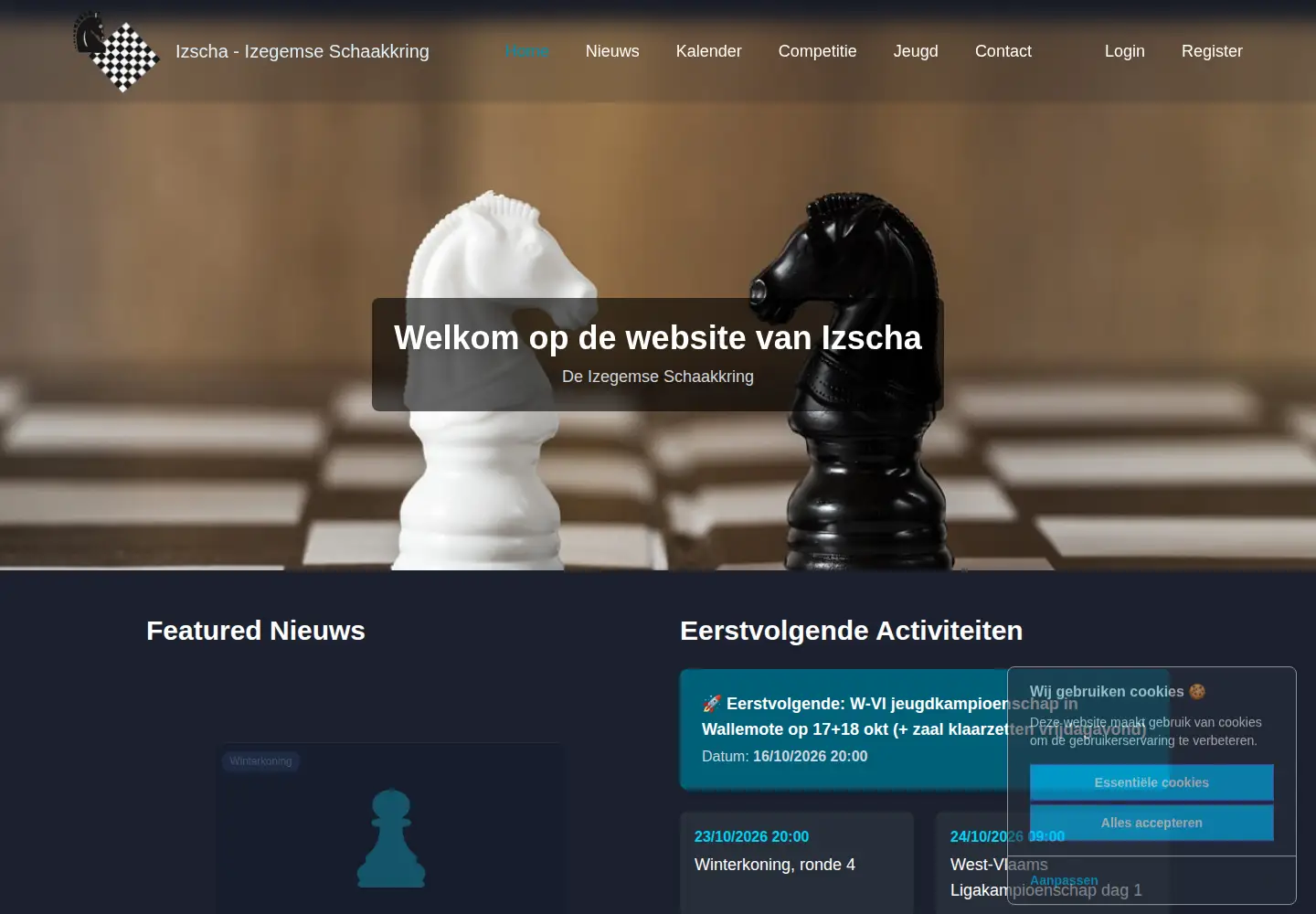 Captured homepage of izscha.be in the current scan