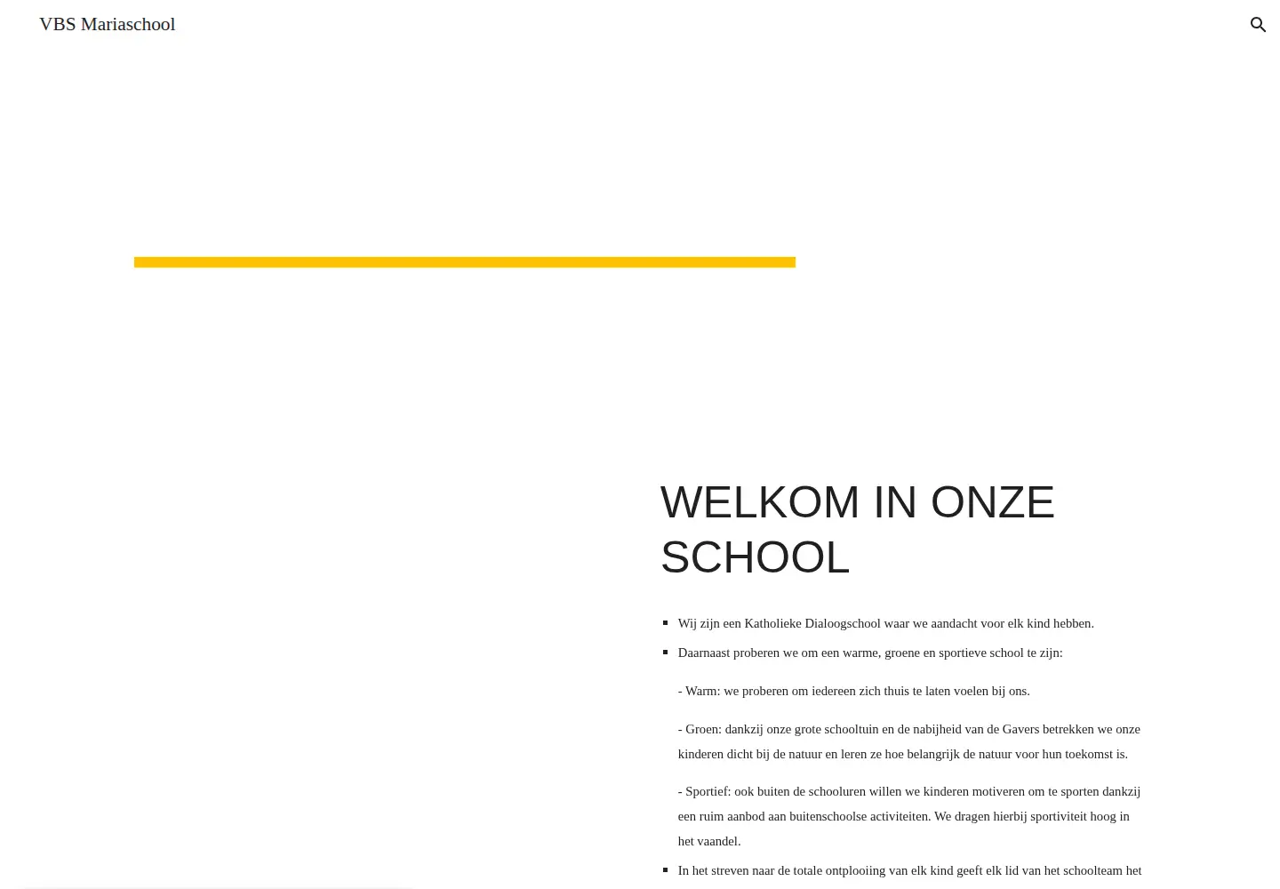 Screenshot of mariaschoolharelbeke.be