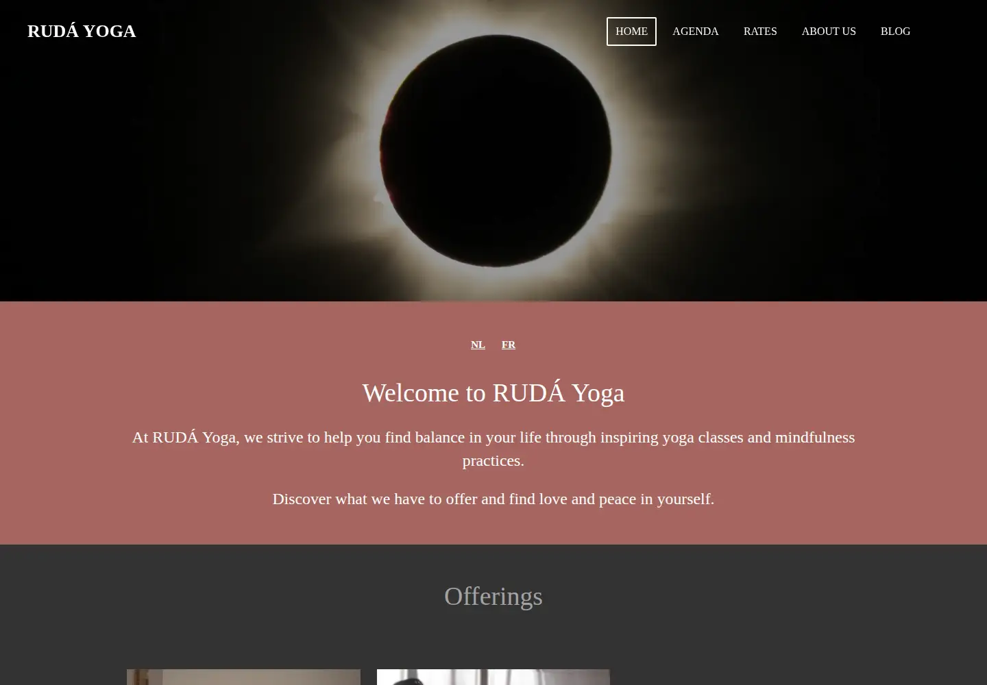 Screenshot of rudayoga.be