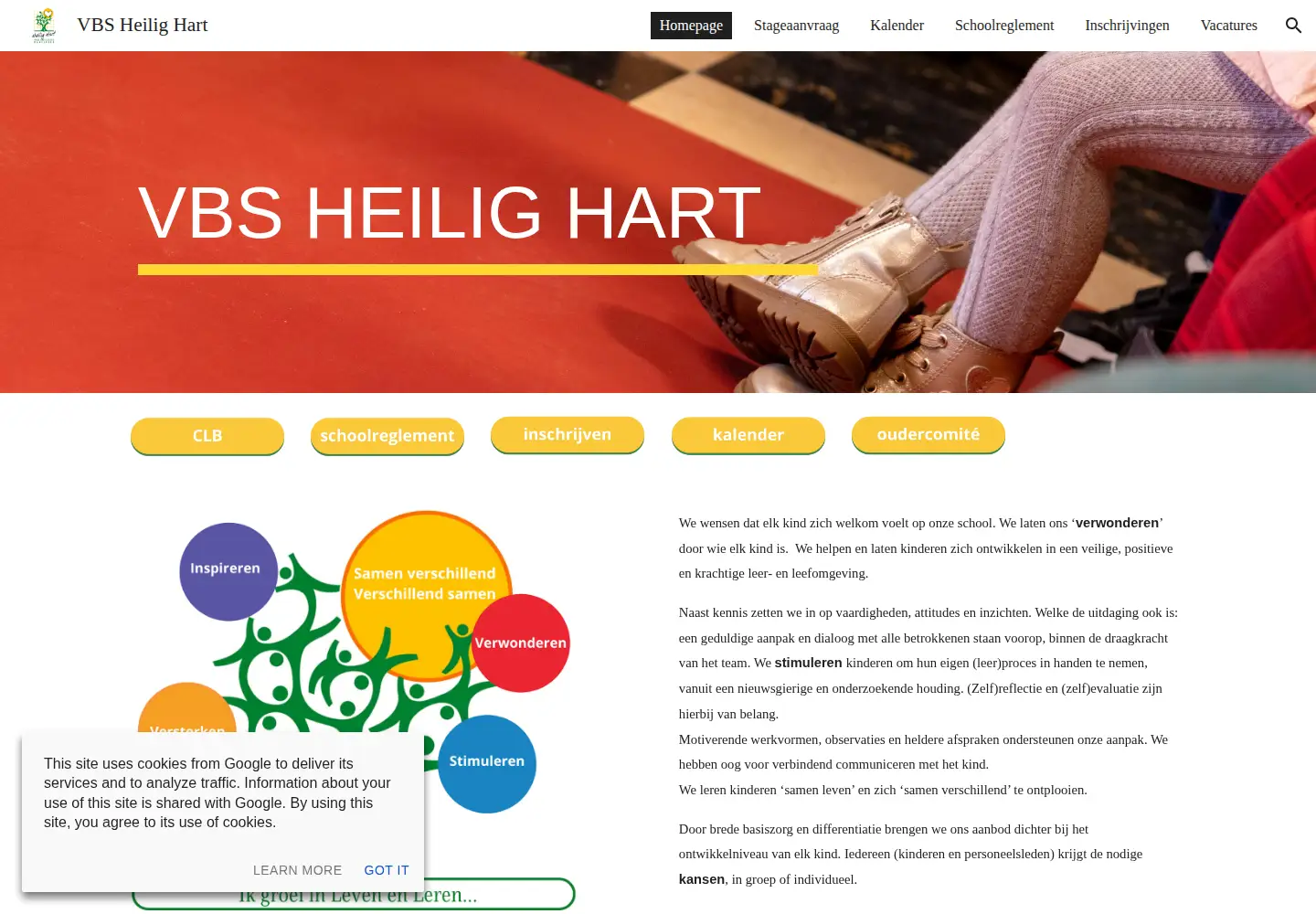 Screenshot of vbsheilighart.be