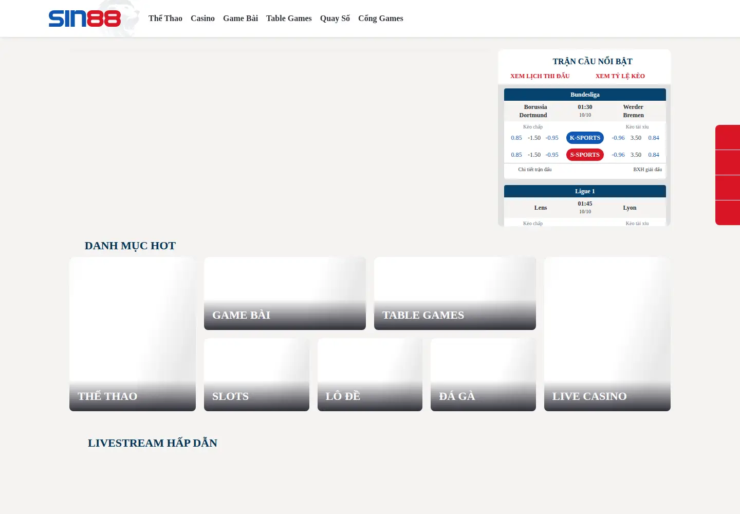 Screenshot of sin88.bh